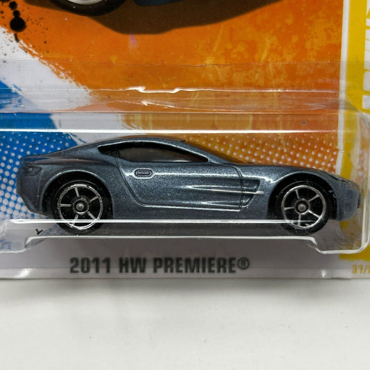 Aston Martin One-77 Hot Wheels Collectible Diecast Car Gray 2011 Toy Vehicle New