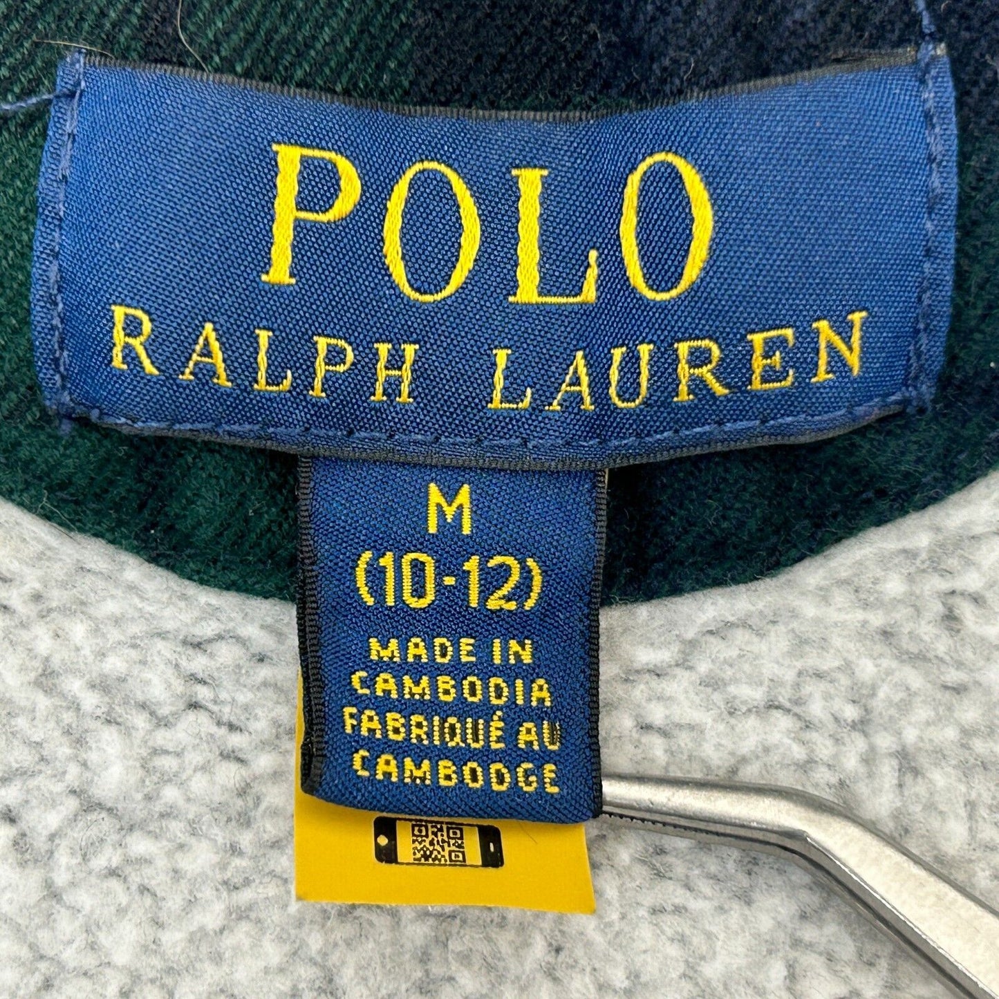 Polo Ralph Lauren Sudadera con capucha para jóvenes, color gris oscuro, talla mediana 10-12