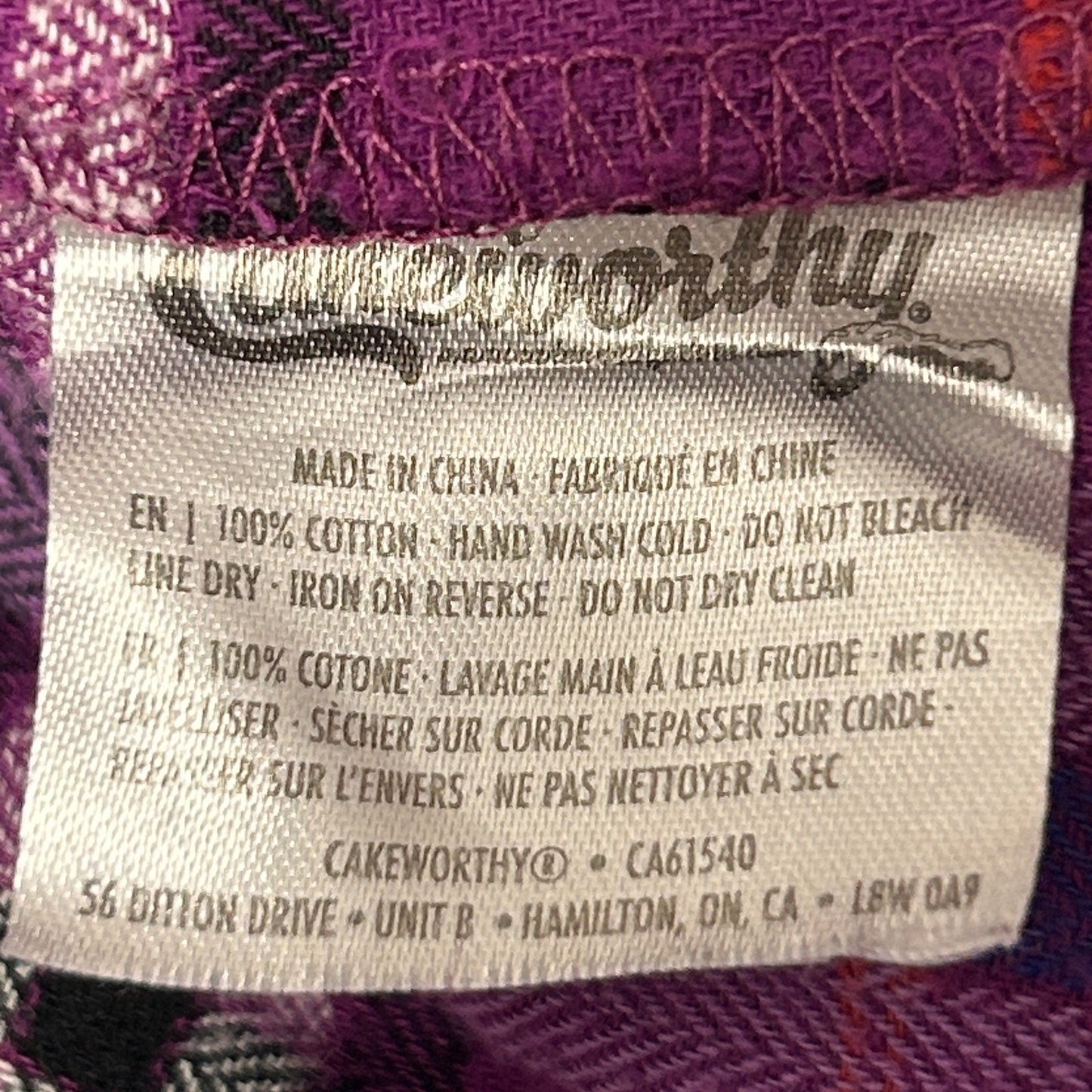 Disney Haunted Mansion Flannel Button Front Shirt Cakeworthy Purple Womens Large