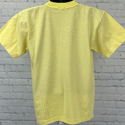 Vintage 90s Philippines T Shirt Filipino Hand Painted Waterfall Yellow M Medium