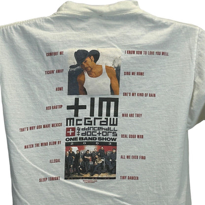 Tim McGraw One Band Show 2003 Tour Vintage Y2Ks T Shirt Single Stitch Tee Small