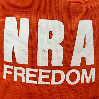 Vintage NRA Freedom Trucker Hat Baseball Cap National Rifle Association Orange