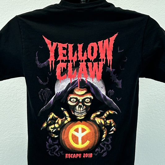 Yellow Claw x Escape Psycho Circus T Shirt EDM Insomniac Halloween Black S Small