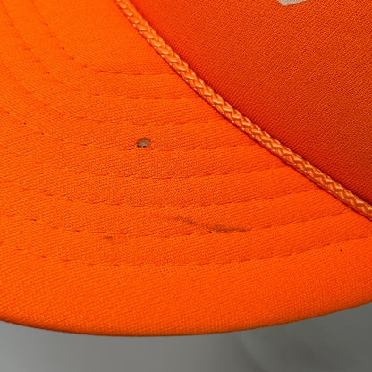 Vintage 90s Brawley Hardware and Lumber Trucker Hat Cap Orange Snapback Missouri