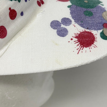 Vintage 90s Excalibur Casino Las Vegas Painters Hat Cap Paint Splash White 7 3/8