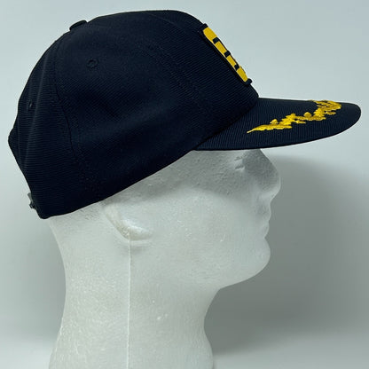 Vintage 80s Commander US Third Fleet Hat Baseball Cap USN Navy USA Snapback Blue