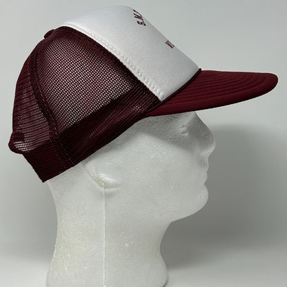 Vintage 80s SMS Bears Trucker Hat Baseball Cap Missouri State MSU Snapback Red - Neon Vintage