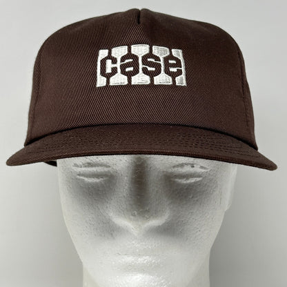 Vintage Case IH Hat Cap Brown 80s Farming Farmer Tractor Full Foam Snapback USA