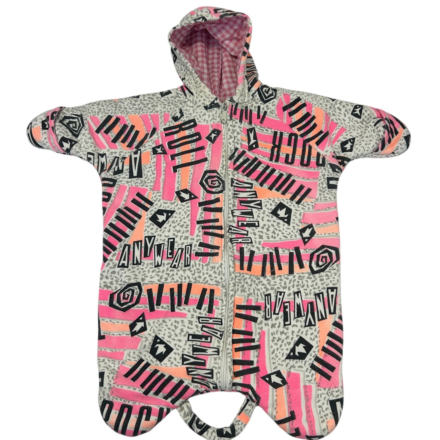 Vintage Baby Hoodie in Multi-Color Pattern with Hood, Full-Zip and Unique Graphic Design