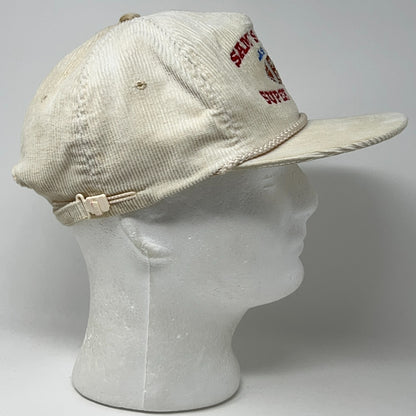Vintage 90s Sams Town Las Vegas Super Bowl Hat Baseball Cap Commanders White