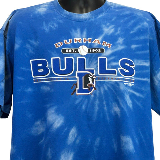 Camiseta de béisbol de las ligas menores de Durham Bulls XL MiLB 2006 con efecto tie-dye azul Jansport