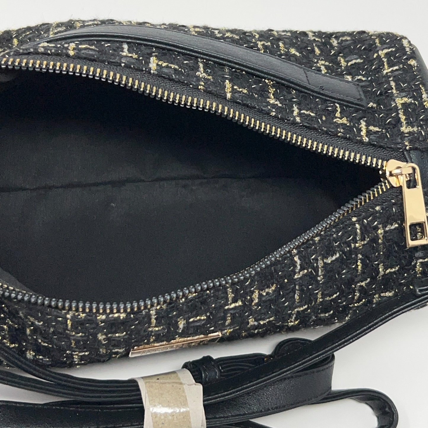 Badgley Mischka leather crossbody mini bag in black front view