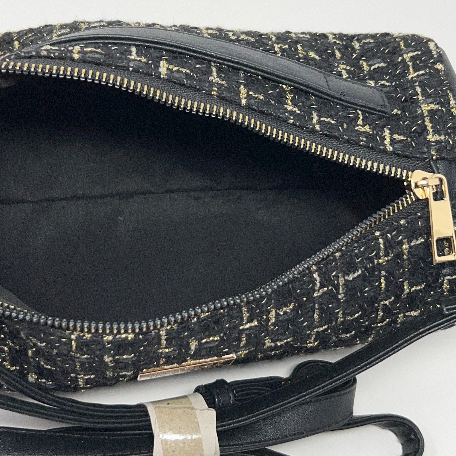 Badgley Mischka leather crossbody mini bag in black front view