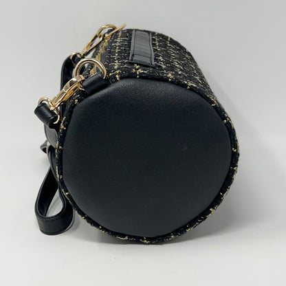 Badgley Mischka Leather Crossbody Mini Bag in Black with Round Shape View from the Bottom