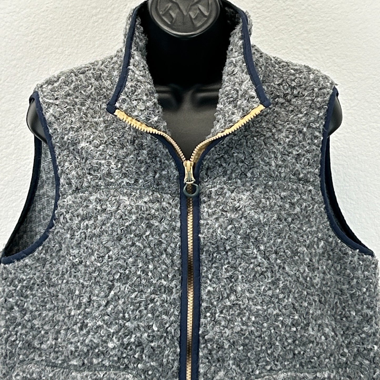 Woolrich Womens Siskiyou Fleece Vest Curly Fuzzy Full Zip 18551 Gray L Large