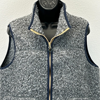 Woolrich Womens Siskiyou Fleece Vest Curly Fuzzy Full Zip 18551 Gray L Large