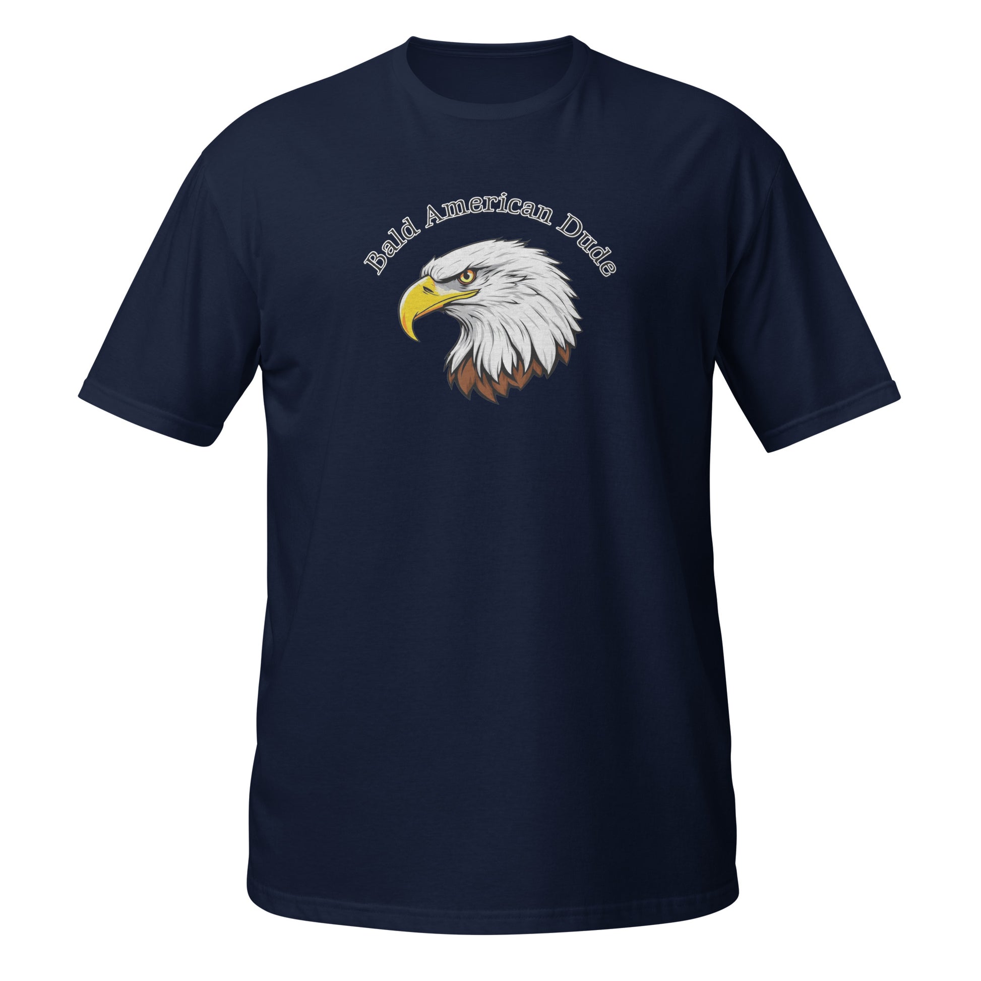 Navy Blue Bald Eagle T Shirt featuring a detailed eagle graphic on the front