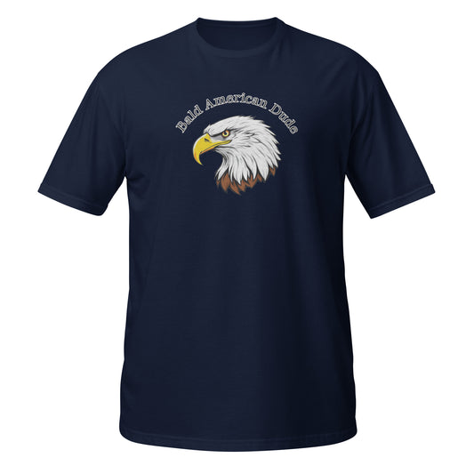 Navy Blue Bald Eagle T Shirt featuring a detailed eagle graphic on the front