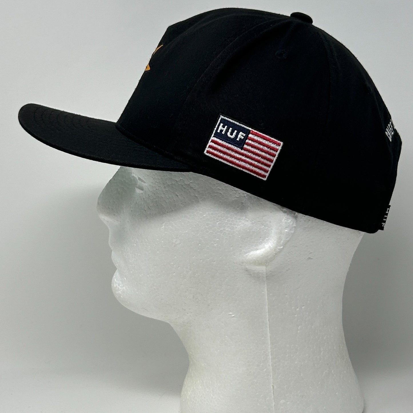 Chief Keef x HUF Worldwide Hat Baseball Cap Streetwear Skater Rap Snapback Black - Neon Vintage