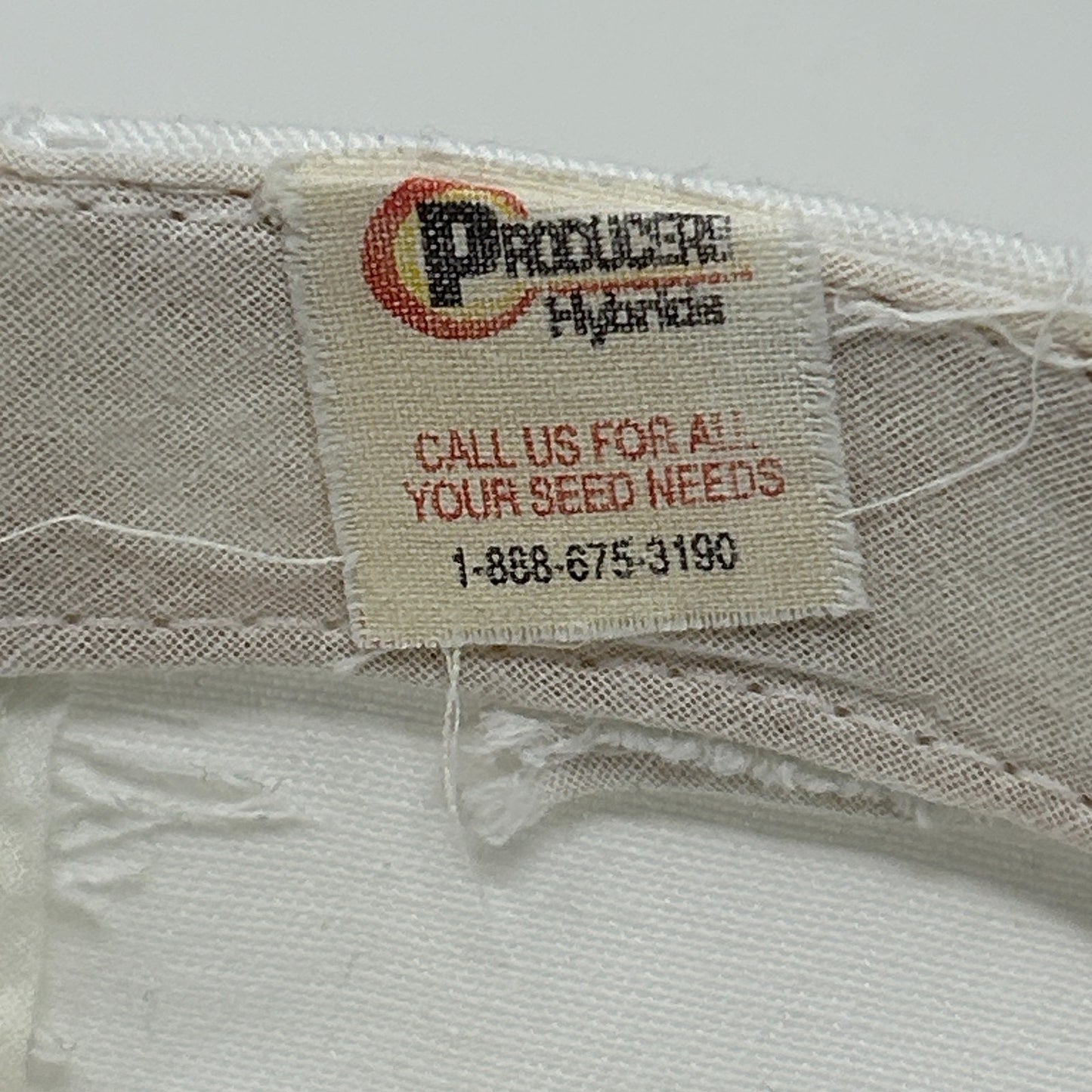 Vintage 90s Producers Hybrids Hat Baseball Cap Seeds Agriculture Snapback White