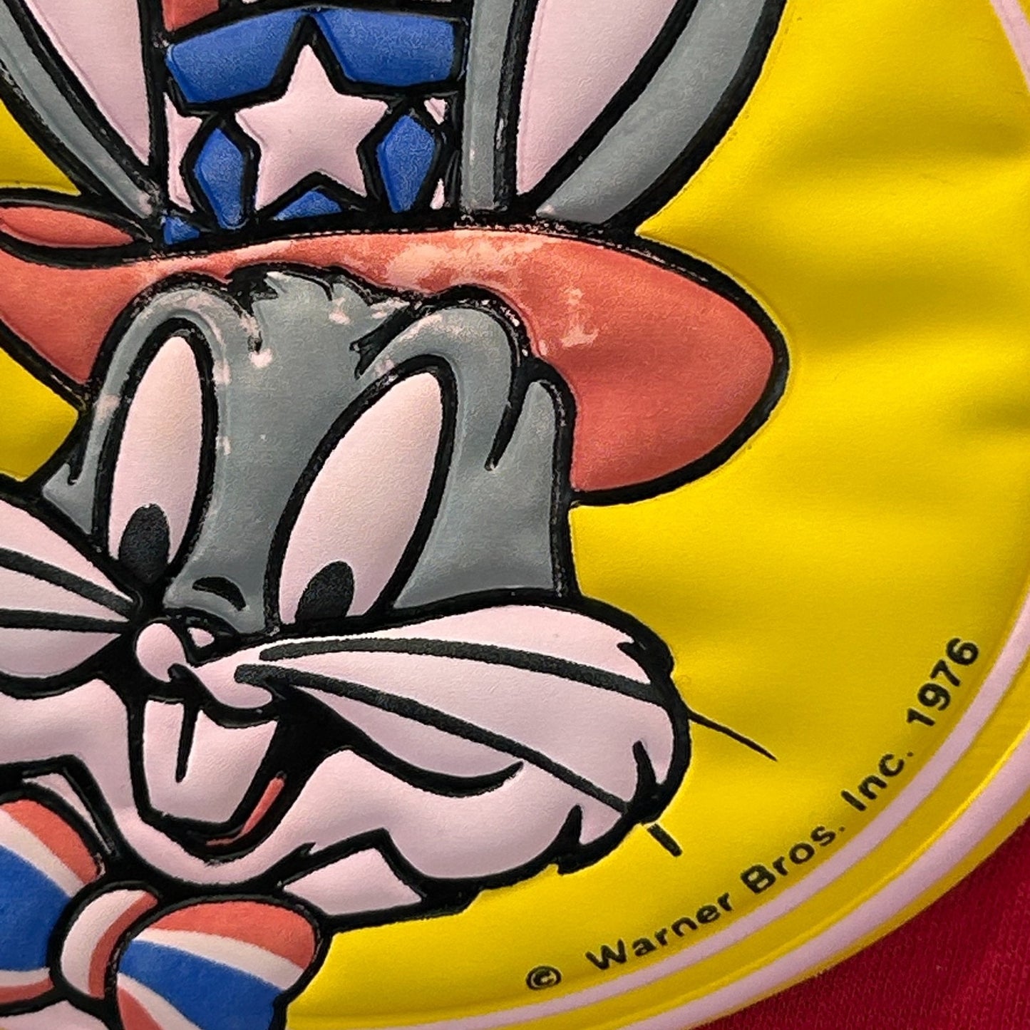 Vintage 70s Bugs Bunny USA T Shirt Patriotic Independence Day Red Tee M Medium