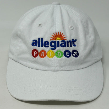 Allegiant Air Gay Pride Baseball Hat Cap LGBTQ Airlines Aviation Strapback White