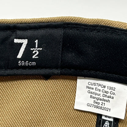 Paper Planes x New Era Hat Baseball Cap Jay-Z Roc Nation Tan Beige Fitted 7 1/2