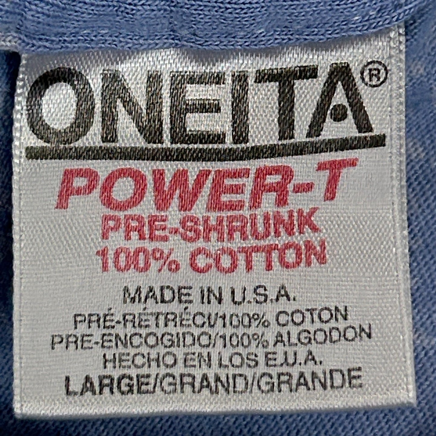 Vintage 90s Iron Horse Saloon Bike Week 1996 T Shirt Motorcycle USA Blue L Large