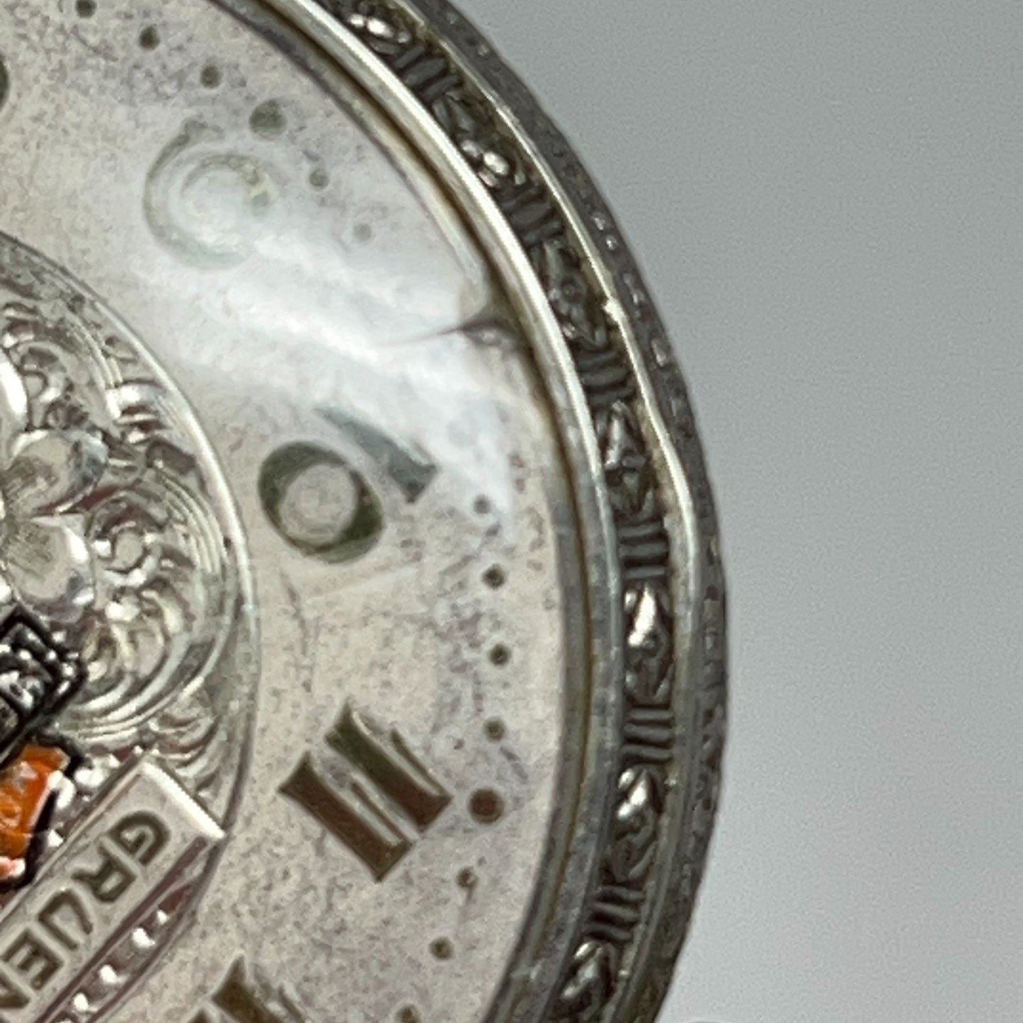 Vintage 20s Harley Davidson Gruen Semi Thin Pocket Watch 15 Jewels Silver Biker