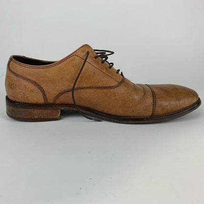 Cole Haan Williams Cap Toe Oxford Shoes Mens Size 10 British Tan Lace Up C12337