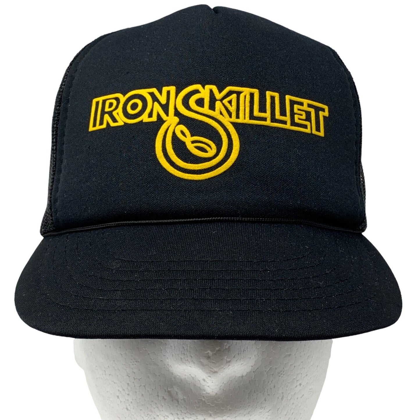 Iron Skillet Restaurant Snapback Trucker Hat Vintage 90s Truck Stop Mesh Cap