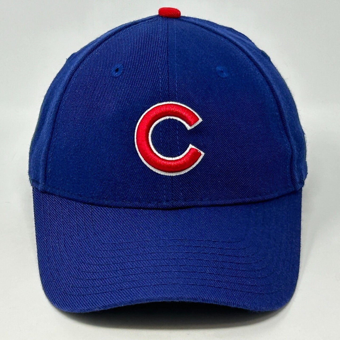 Chicago Cubs Baseball Hat Cap Blue New Era MLB Strapback Six Panel Wool Blend