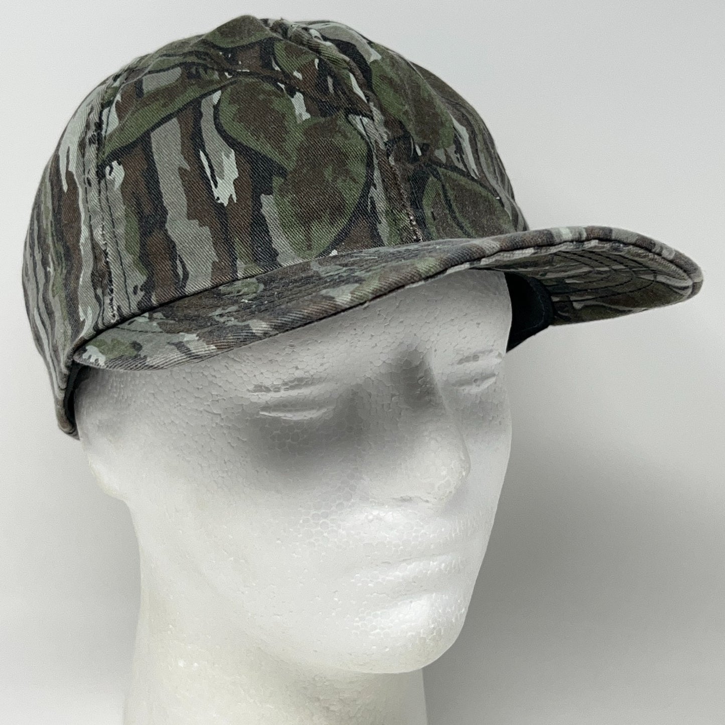Vintage Hunting Camo Hat Baseball Cap Hunter Camouflage Green Snapback USA Made