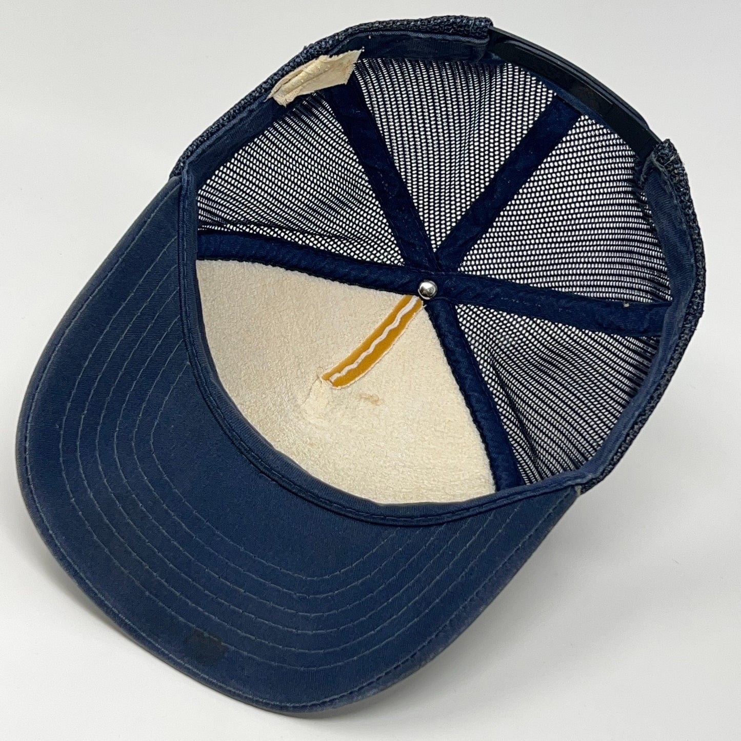 Vintage 80s Mountain Grove Auto Salvage Trucker Hat Baseball Cap Snapback Blue