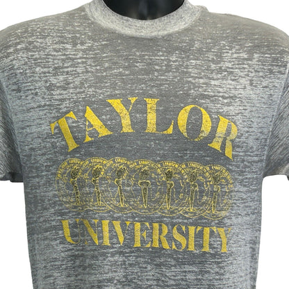 Taylor University Trojans Vintage 80s T Shirt XS College NAIA Single Stitch Tee