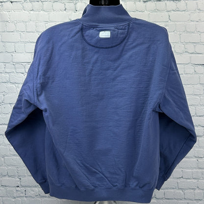 Vintage 90s Team Mirage Las Vegas 1/4 Quarter Zip Sweater Casino Blue L Large