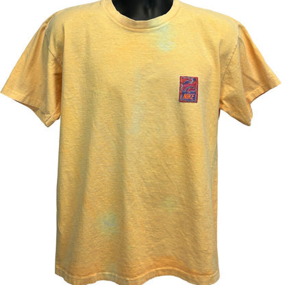 Camiseta Nike Vintage de los años 90, talla mediana, fabricada en EE. UU., con costuras simples, para hombre, color naranja