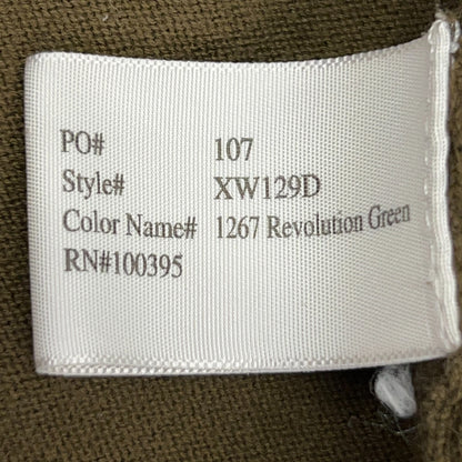 Nat Nast Full Zip Sweater Cotton Long Sleeve Mock Neck Olive Green Mens L Large