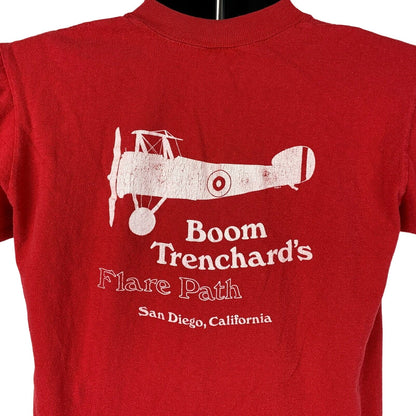 Boom Trenchards Flare Path Vintage 70s T Shirt San Diego Made In USA Tee Medium