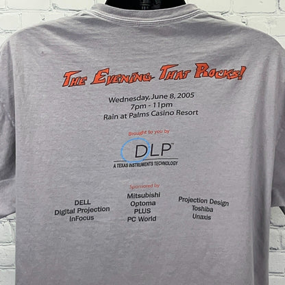 Vintage 2005 Huey Lewis and The News T Shirt XL Las Vegas Palms Casino Band Tee