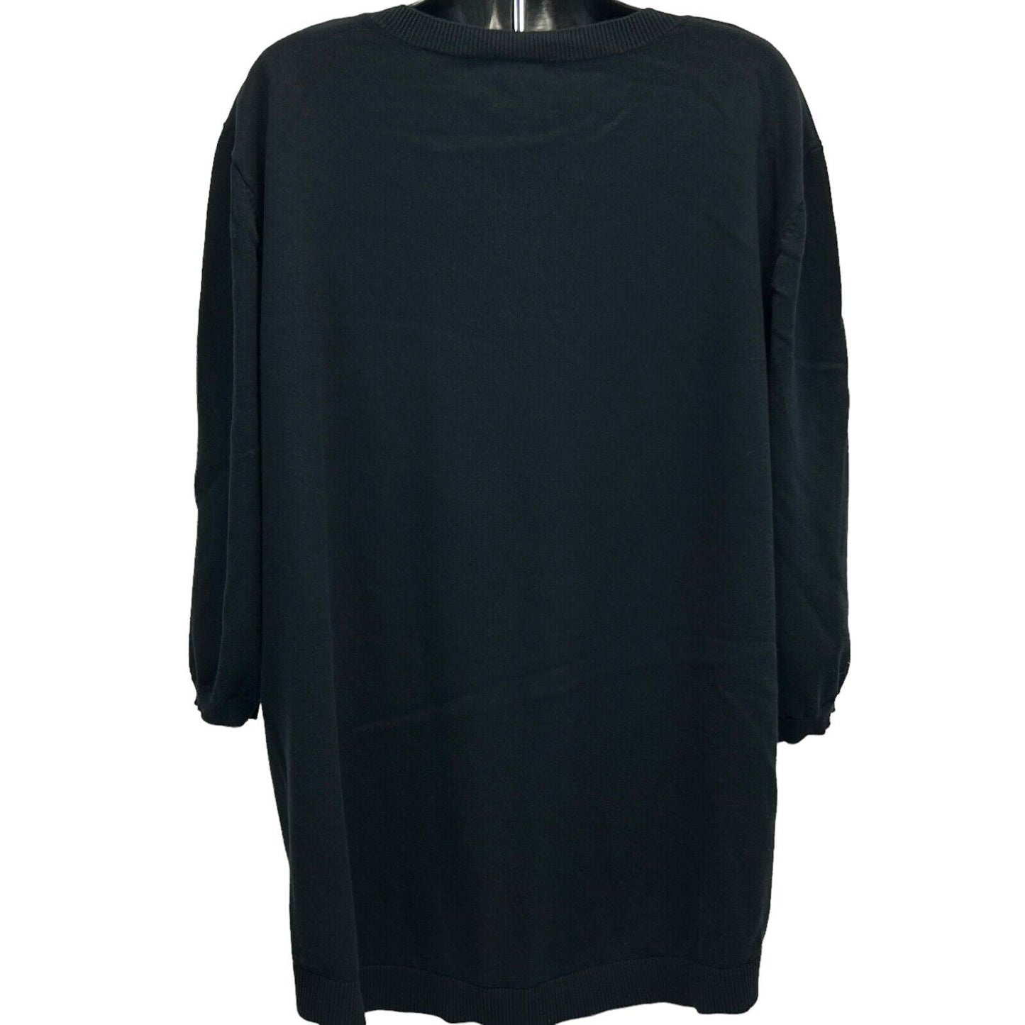 Tesla Womens Sweater 3X Electric Cars Motors Logo 3/4 Sleeve Ladies Black