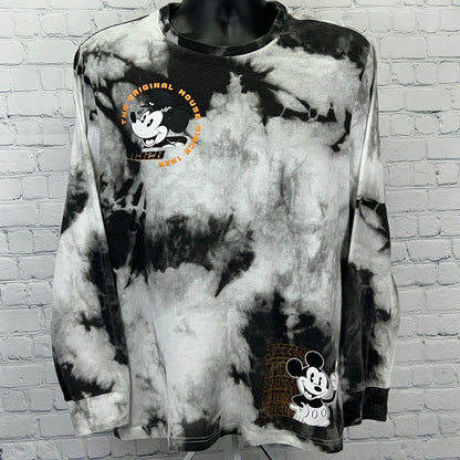 Disney Mickey Mouse True Original 1928 Tie Dye Long Sleeve T-Shirt Mens L Large