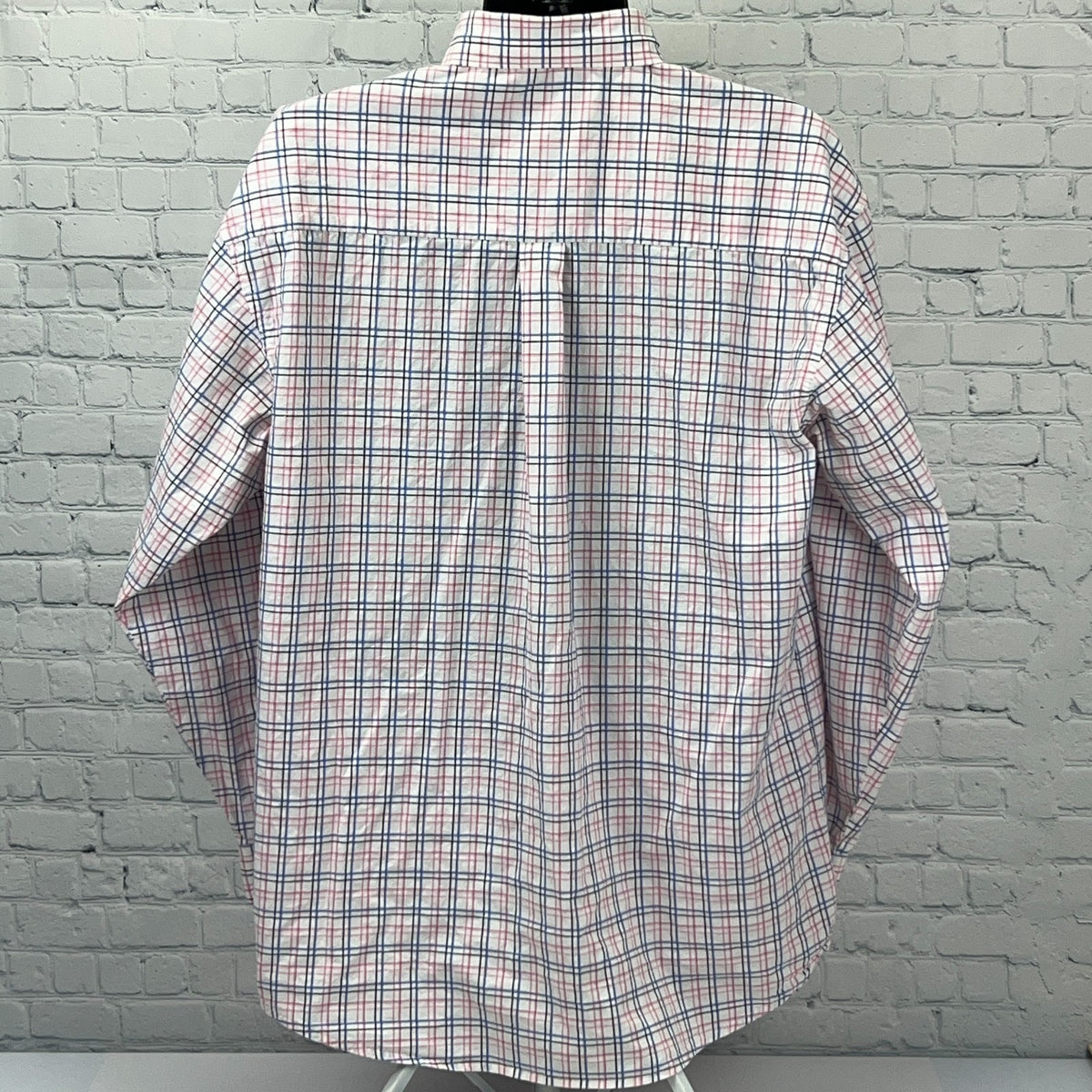 Wrangler Breast Cancer Awareness Pink Ribbon Plaid Shirt XL X-Large Button Down
