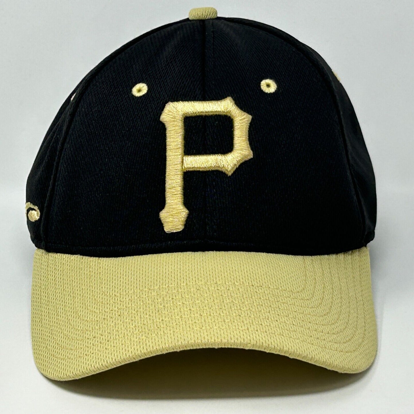 Pittsburgh Pirates Hat Black MLB Six Panel Baseball Cap Flex Fitted S/M