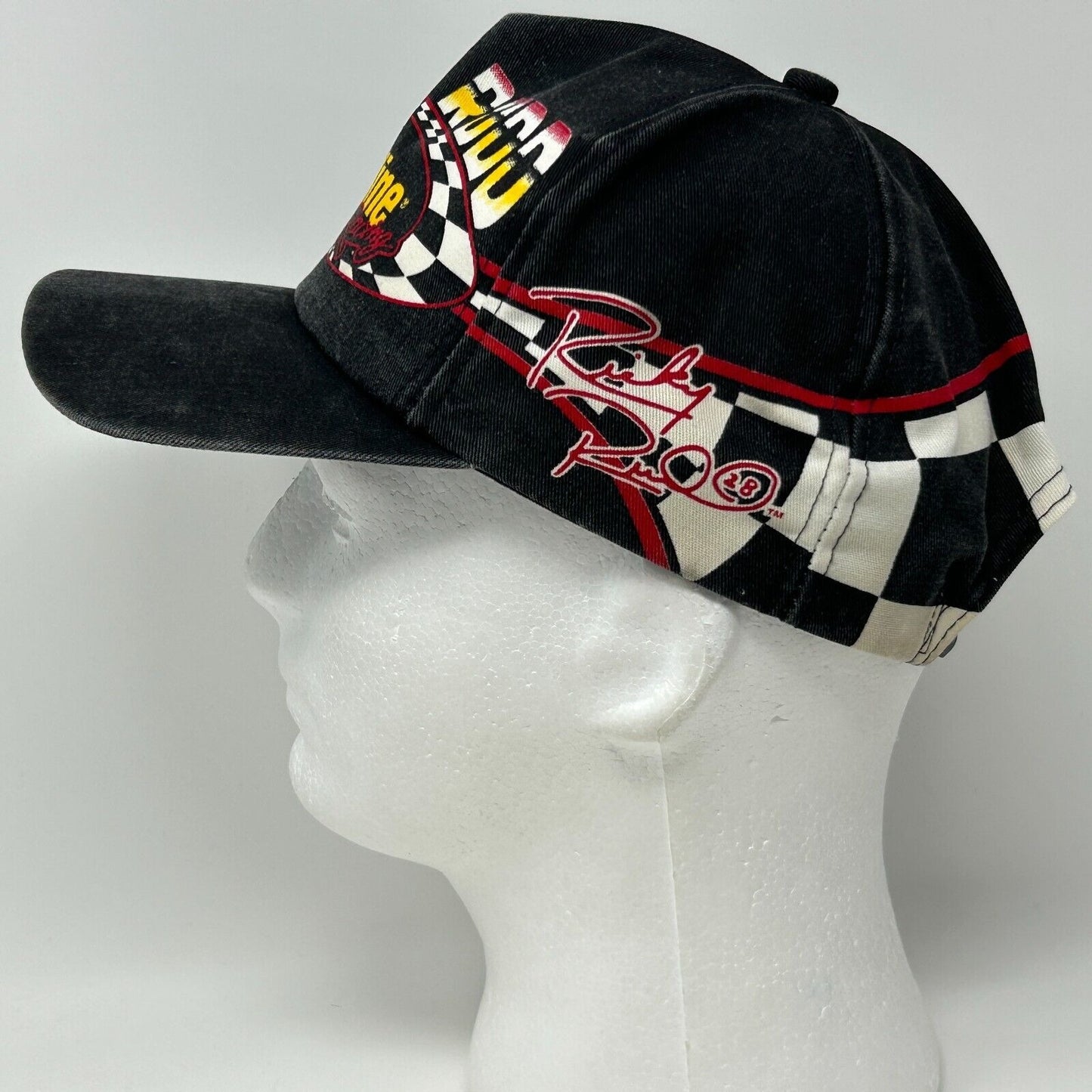 Gorra de béisbol vintage de Ricky Rudd NASCAR K-Products Havoline Racing negra