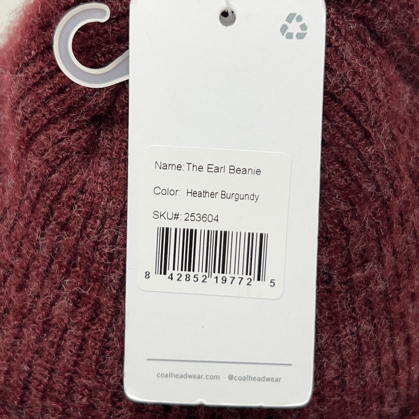 Coal Headwear The Earl Beanie Winter Hat Toque Flip Cuffed Red Logo Outdoor