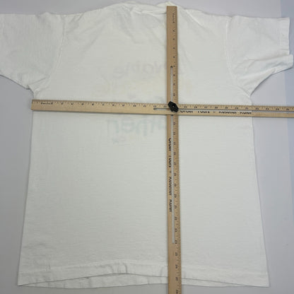 Vintage Loveable Huggable Grandfather T Shirt Mens L Large White 90s Grandpa USA