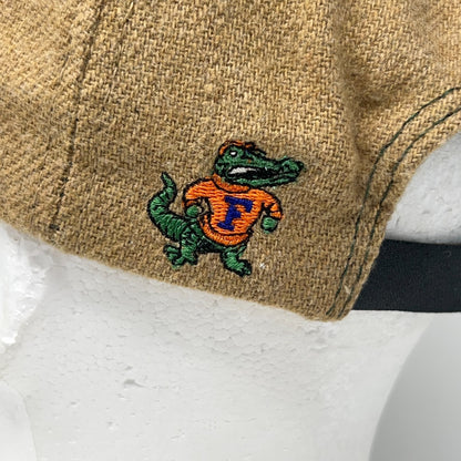 Vintage 90s Florida Fighting Gators Hat Baseball Cap University Strapback Beige