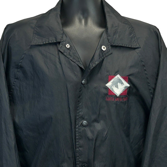 Chaqueta vintage Santa Anita Park para hombre, color negro, para carreras de caballos pura sangre