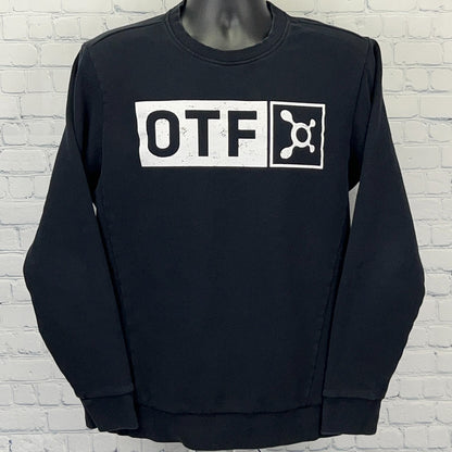 Orangetheory Fitness OTF Sweatshirt Womens L Large Black Crew Neck Sweater Gym